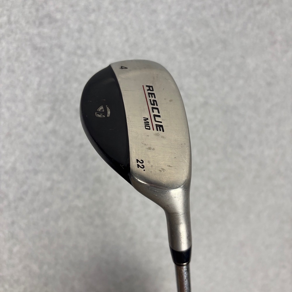 TaylorMade Rescue Mid 4 Hybrid 22 Degree Stiff Flex Steel Shaft Lamkin Grip